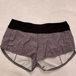 Lululemon Speed Up Low-Rise Lined Short 2.5” Size 6 in Heather Lux Multi Black